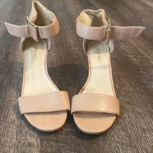 Nude wedge heels